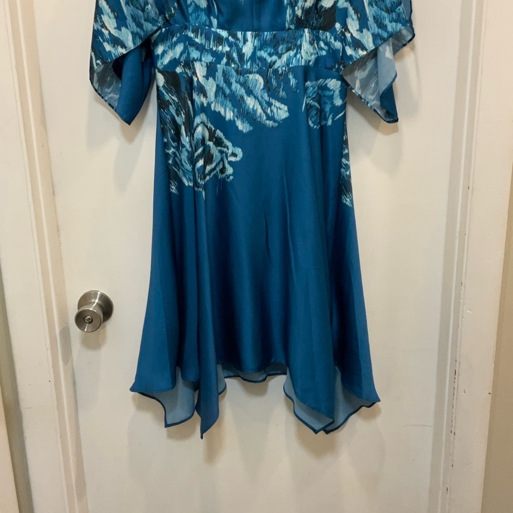 White House Black Market teal dress - Picture 3 of 10
